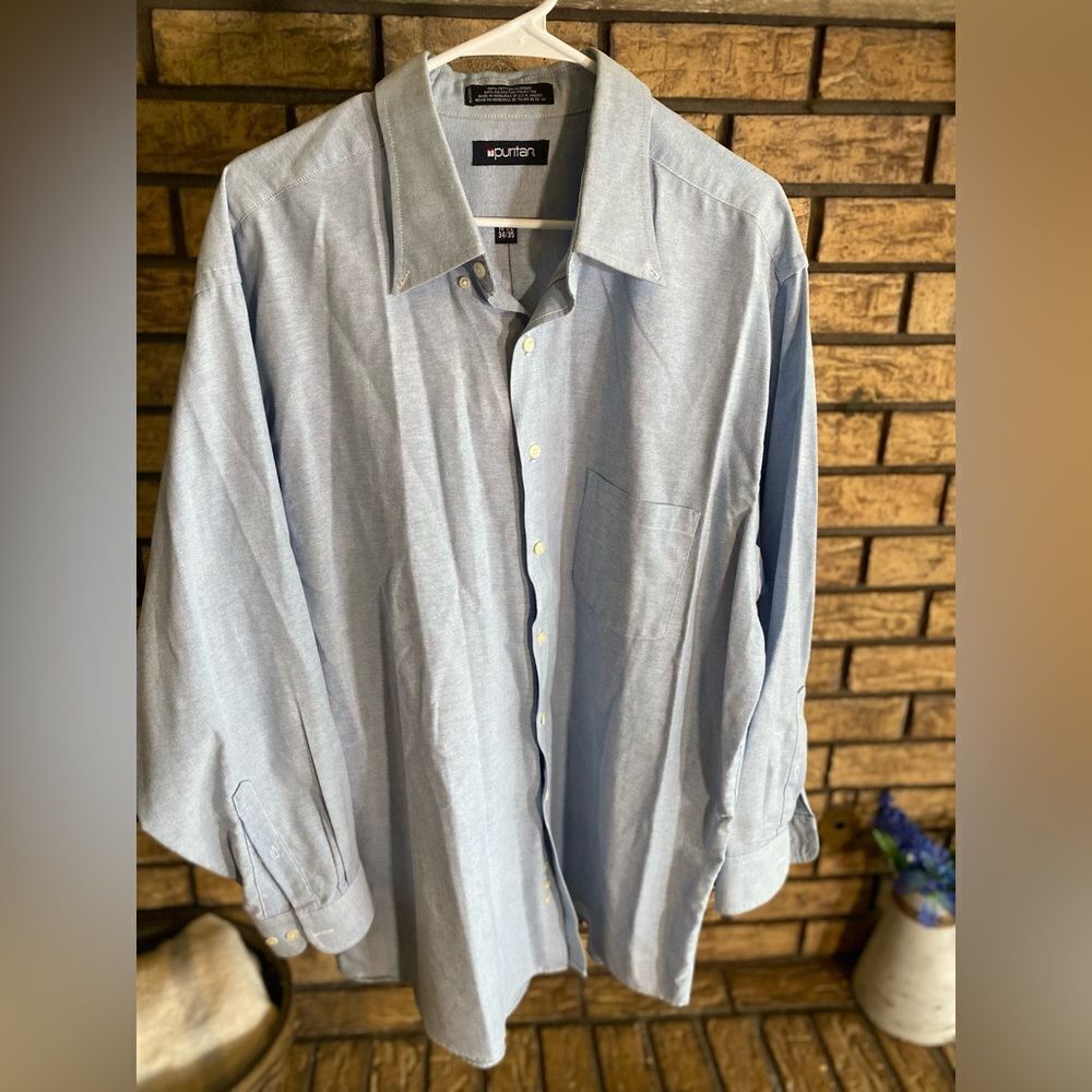 Light‎ blue puritan button down